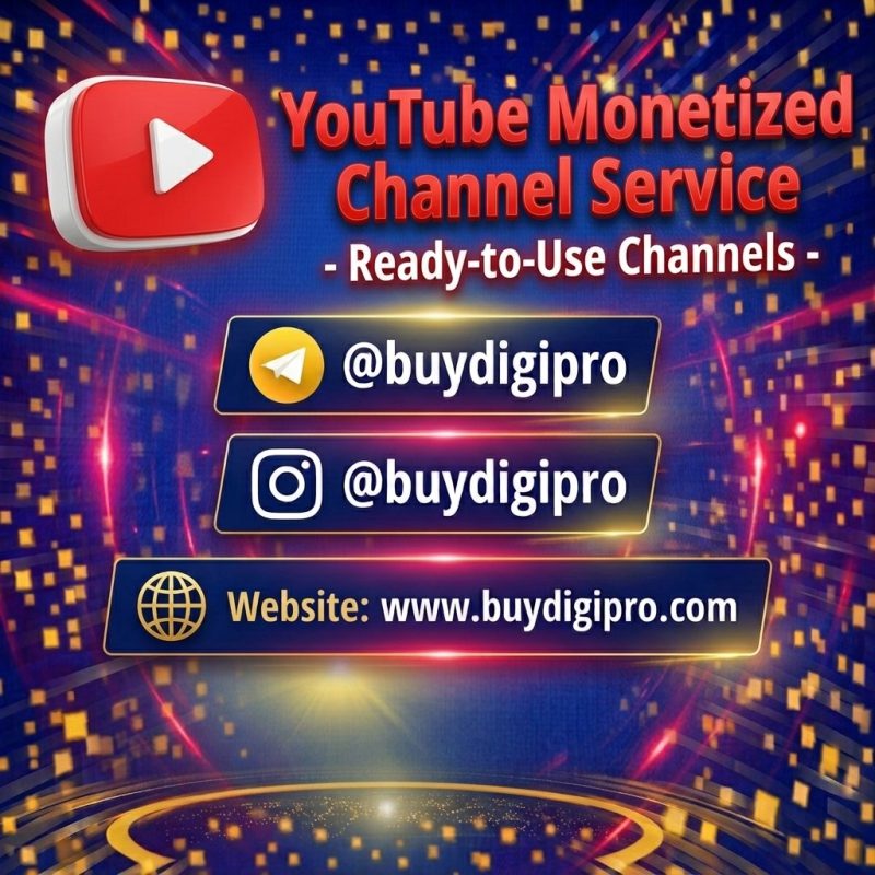 YouTube Monetized Channel Service – Ready-to-Use Channels